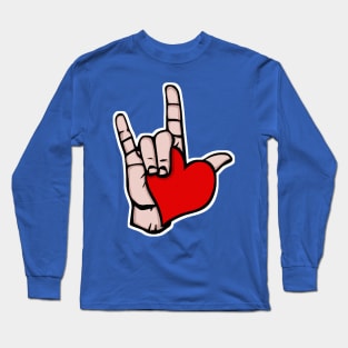 I Love You in American Sign Language #1 / Heart Design Long Sleeve T-Shirt